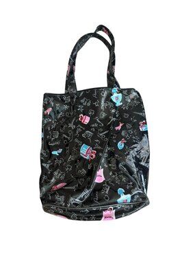 NICK & NORA Black White Print Tote Bag Womens